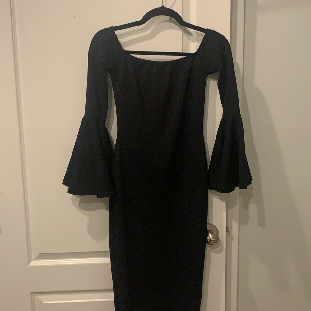 Long sleeve black dress